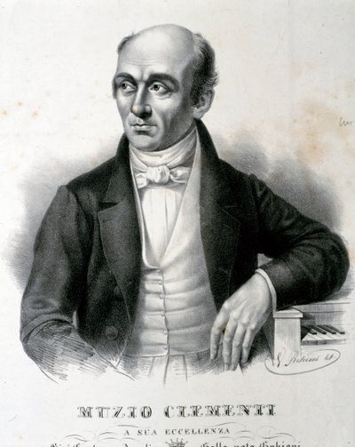 Porträtt av Muzio Clementi (etsning) av Unknown Artist