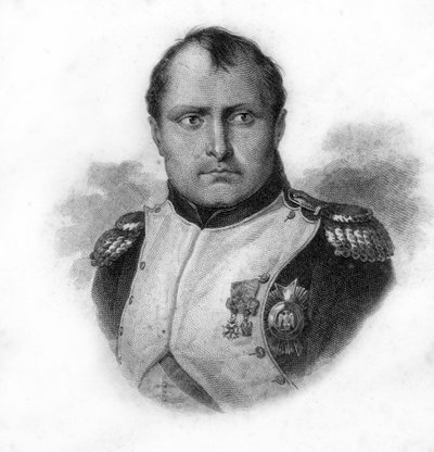 Porträtt av Napoleon Bonaparte, gravyr från 1800-talet av Unknown artist