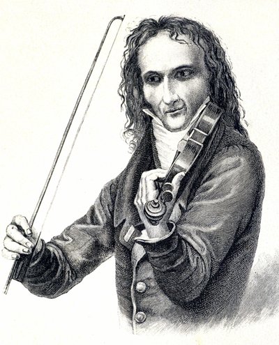Porträtt av Niccol Paganini (1782 - 1840) av Unknown artist