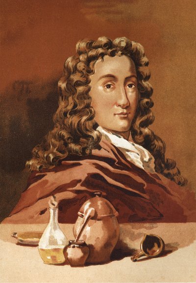 Porträtt av Nicolas Lémery. Fransk apotekare och kemist (Rouen av Unknown artist