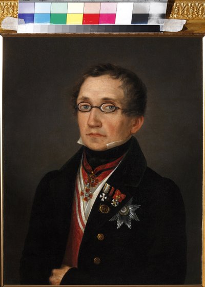 Porträtt av Nikolai Fyodorovich Smirnoy (1790-1851), Anonym. Olja på duk, tidigt 1820-tal, State Museum of A.S. Pushkin, Moskva av Unknown artist