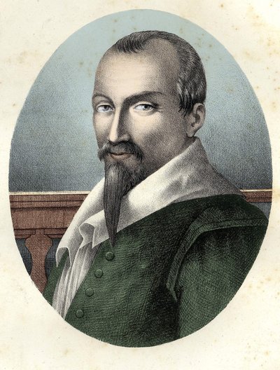Porträtt av Olivier De Serres (v. 1539 - 1619) fransk agronom. av Unknown artist