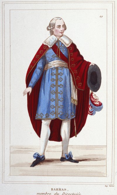 Porträtt av Paul Barras (1755 - 1829) gravyr från 1800-talet av Unknown artist