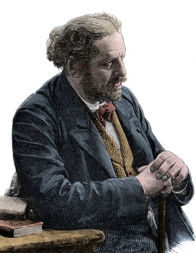 Porträtt av Paul Jules Barbier (1825-1901), fransk författare av Unknown artist