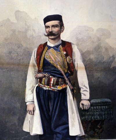 Porträtt av Peter I av Serbien (Karageorgevic av Unknown artist