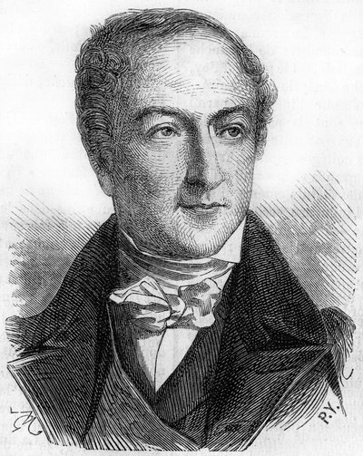 Porträtt av Peyronnet (eller Peyronet), fransk politiker (1778 - 1854). av Unknown artist