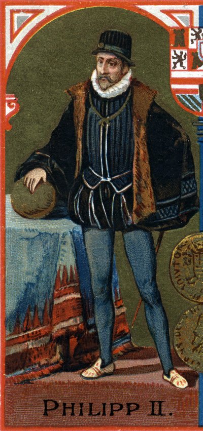 Porträtt av Filip II (1527-1598), kung av Spanien. av Unknown artist