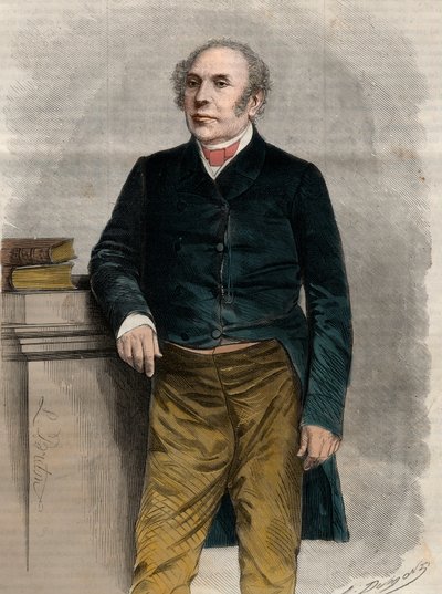 Porträtt av Pierre Antoine (Pierre-Antoine) Berryer (1790-1868) (Berryer Jr.), fransk advokat och politiker. Gravyr i "The Universe illustrious" av Unknown artist