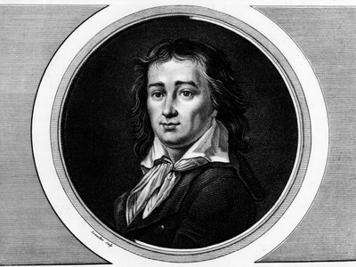 Porträtt av Pierre Gaspard Chaumette (1763-1794), fransk politiker. Gravyr i "" Komplett samling av historiska målningar från den franska revolutionen, i tre volymer.""" 1804. av Unknown artist