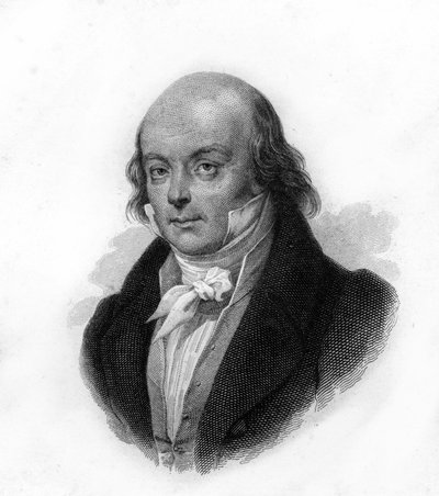 Porträtt av Pierre Jean de Beranger (1780 - 1857), fransk poet och låtskrivare - gravyr från 1800-talet av Unknown artist