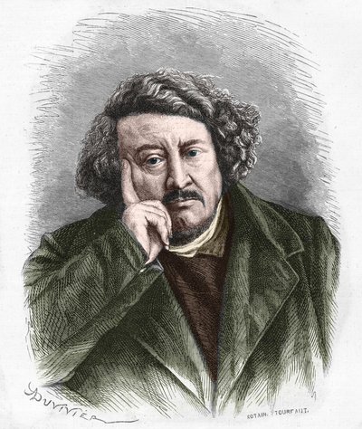 Porträtt av Pierre Leroux, fransk filosof, publicist och politiker (1797 - 1871). av Unknown artist