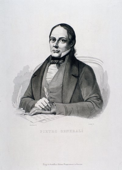 Porträtt av Pietro Generali (gravyr) av Unknown artist