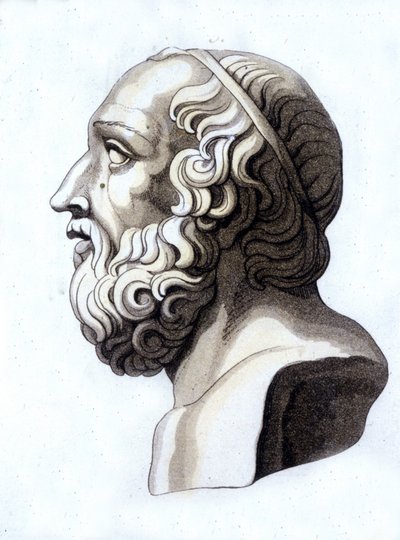 Porträtt av Platon (-428; -348). av Unknown artist