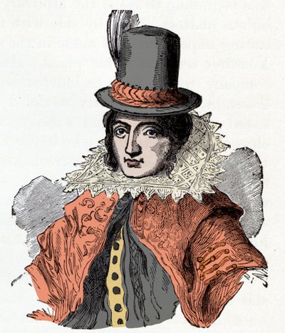Porträtt av Pocahontas (Matoaka, Amatute), sedan Rebecca Rolfe (ca 1595-1617) av Unknown artist