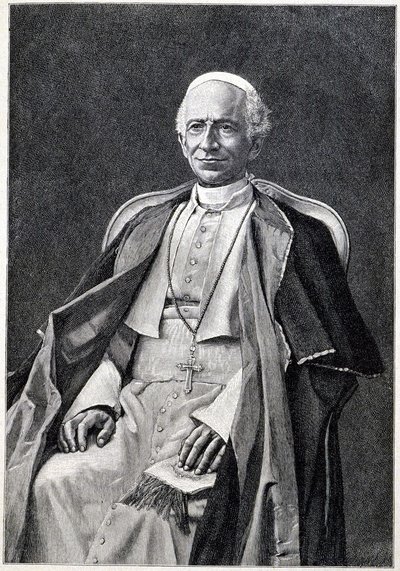 Porträtt av påven Leo XIII (1810-1903) av Unknown artist