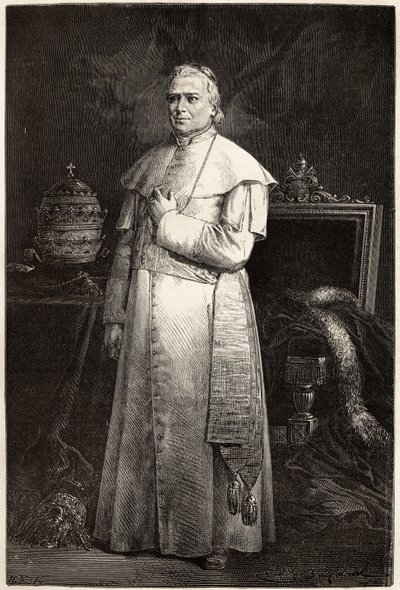 Porträtt av påven Pius IX (Giovanni Maria Mastai Ferretti av Unknown artist