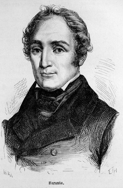 Porträtt av Prosper Brugiere de Barante, fransk historiker och politiker (1782 - 1866). av Unknown artist
