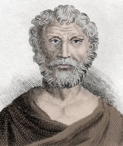Porträtt av Quintus Junius Rusticus (cirka 100-cirka 170), stoicistisk filosof. Gravyr av 1800-talet. av Unknown artist