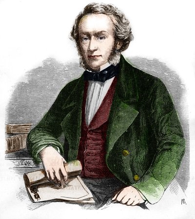 Porträtt av Richard Cobden. Brittisk ekonom och politiker (1804 -1865). Gravyr från 1866. av Unknown artist