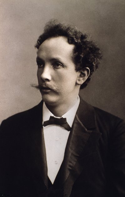 Porträtt av Richard Strauss (s/v foto) av Unknown artist