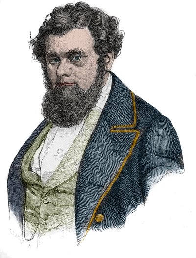 Porträtt av Robert Blum (1807-1848), en tysk politiker, journalist, förläggare och poet - Robert Blum tysk politiker. av Unknown artist