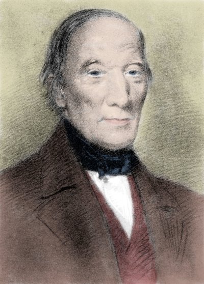 Porträtt av Robert Owen (1771-1858), brittisk filantrop och socialist. av Unknown artist