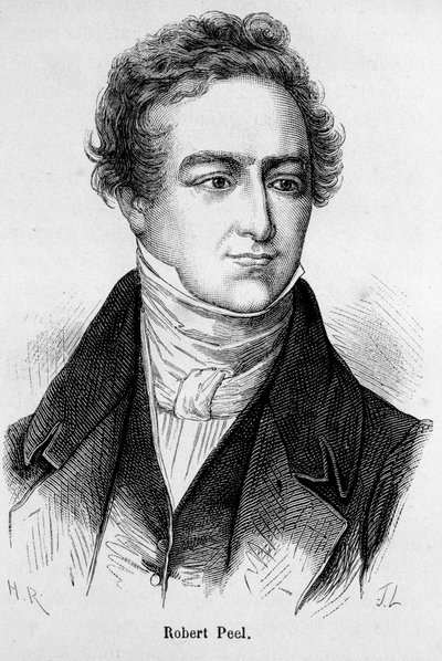 Porträtt av Robert Peel, brittisk politiker (1788 - 1850) av Unknown artist