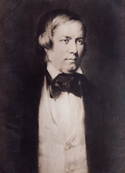 Porträtt av Robert Schumann (gravyr) av Unknown artist