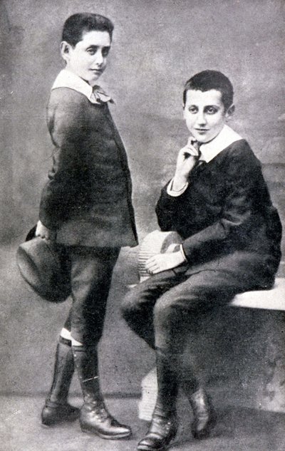Porträtt av Robert och Marcel Proust, n.d. v. 1885. av Unknown artist