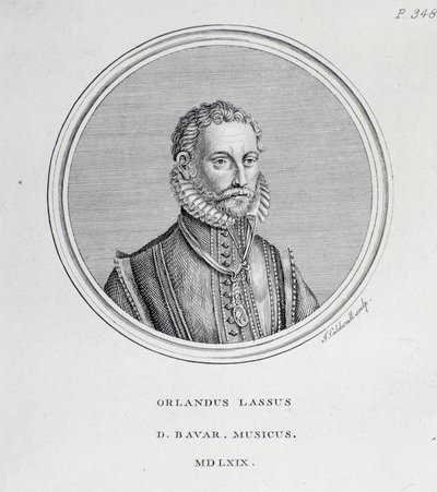 Porträtt av Roland de Lassus (gravyr av Unknown artist