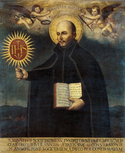 Porträtt av Saint Ignace de Loyola (1491-1556) av Unknown artist
