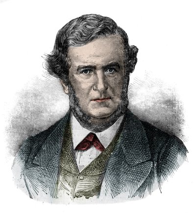 Porträtt av Salustiano Olozaga (1805-1873) engelsk politiker, diplomat och författare - gravyr 1870 av Unknown artist