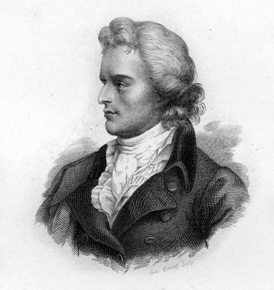 Porträtt av Schiller (1759-1805), tysk poet och dramatiker av Unknown artist