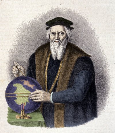 Porträtt av Sebastien Cabot (1476-1557), italiensk navigatör. (Sebastiano Caboto). av Unknown artist