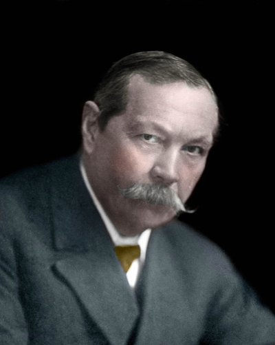 Porträtt av Sir Arthur Conan Doyle (1859-1930), engelsk författare. av Unknown artist