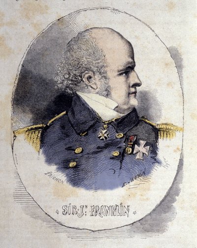 Porträtt av Sir John Franklin 1786-1847 sjöofficer och brittisk upptäcktsresande. av Unknown artist