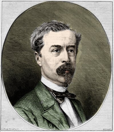 Porträtt av Sir Richard Wallace (1818-1890), engelsk filantrop och konstsamlare. Gravyr från 1872. av Unknown artist