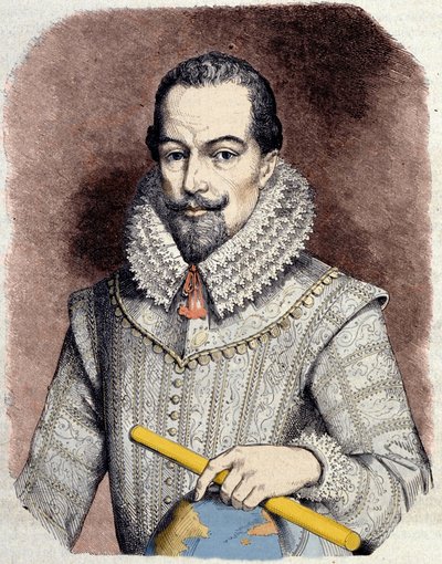 Porträtt av Sir Walter Raleigh (1552-1618), engelsk hovman, navigatör och författare. av Unknown artist