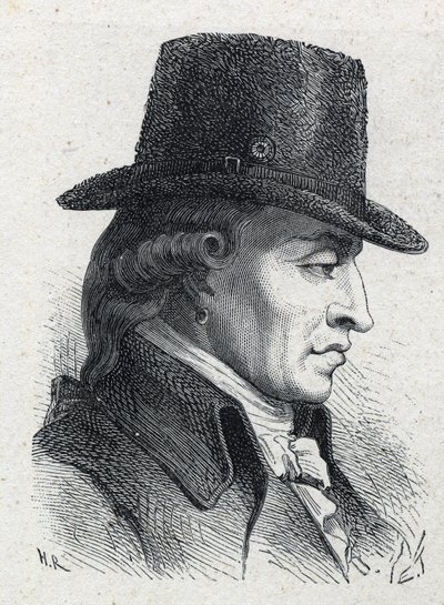 Porträtt av Stanislas Marie Maillard (1763-1794), fogde och emblematisk figur för den franska revolutionen. av Unknown artist