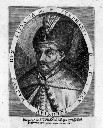 Porträtt av Stephen I Bathory (1533-1586), prins av Transsylvanien och kung av Polen. av Unknown artist