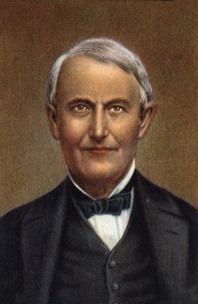 Porträtt av Thomas Alva Edison, amerikansk vetenskapsman och uppfinnare. av Unknown Artist