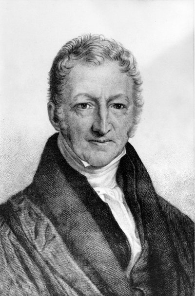 Porträtt av Thomas Robert Malthus (1766 - 1834), brittisk ekonom. av Unknown artist