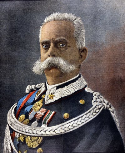 Porträtt av Umberto 1:e kung av Italien (Humbert I av Unknown artist