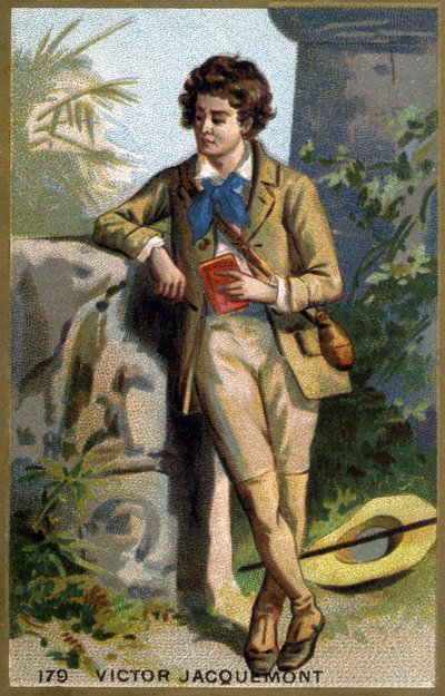 Porträtt av Victor Jacquemont (1801 - 1832), fransk botaniker och resenär. Kromolitografi av 1800-talet. av Unknown artist