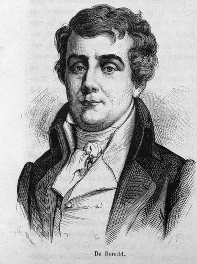 Porträtt av Viscount Louis De Bonald (1754 - 1840). av Unknown artist