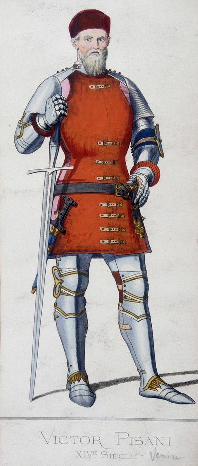 Porträtt av Vittore Pisani. Venetiansk amiral (1324 - 1380). av Unknown artist
