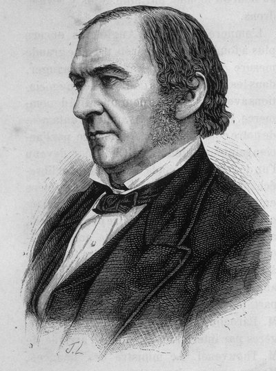 Porträtt av William Ewart Gladstone. Brittisk politiker (1809 till 1898). av Unknown artist