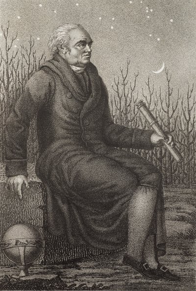 Porträtt av William Herschel (1738-1822) tyskfödd brittisk astronom - av Unknown artist