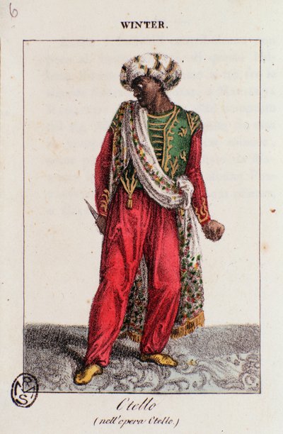 Porträtt av vintern, i Othello, av Gioacchino Rossini av Unknown artist