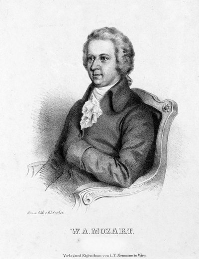 Porträtt av Wolfgang Amadeus Mozart (1756-1791) av Unknown artist
